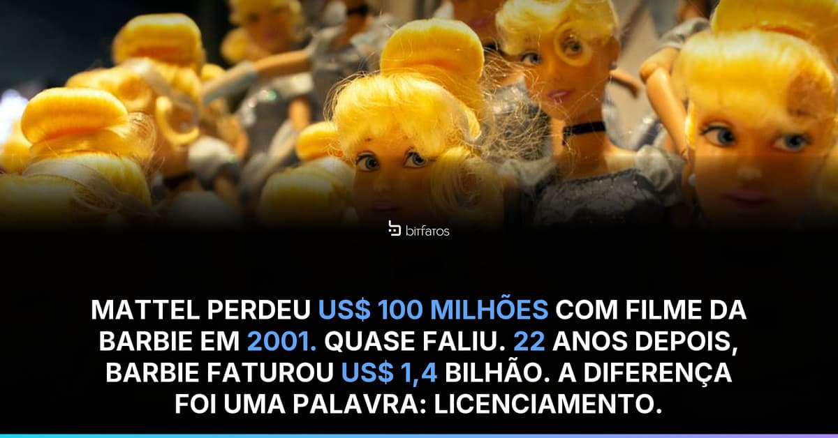 Mattel perdeu US$ 100 milhões criando o filme da Barbie... em 2001