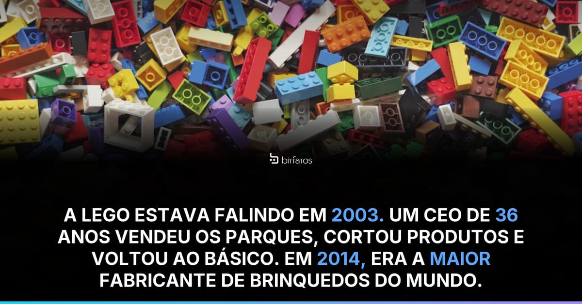 A LEGO quase faliu em 2003 e foi salva por um funcionário que jogava videogame